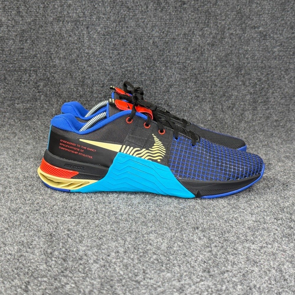 Nike Metcon 8 Cross Training Shoes Men's 10.5 Anthracite Blue Lightning Athletic